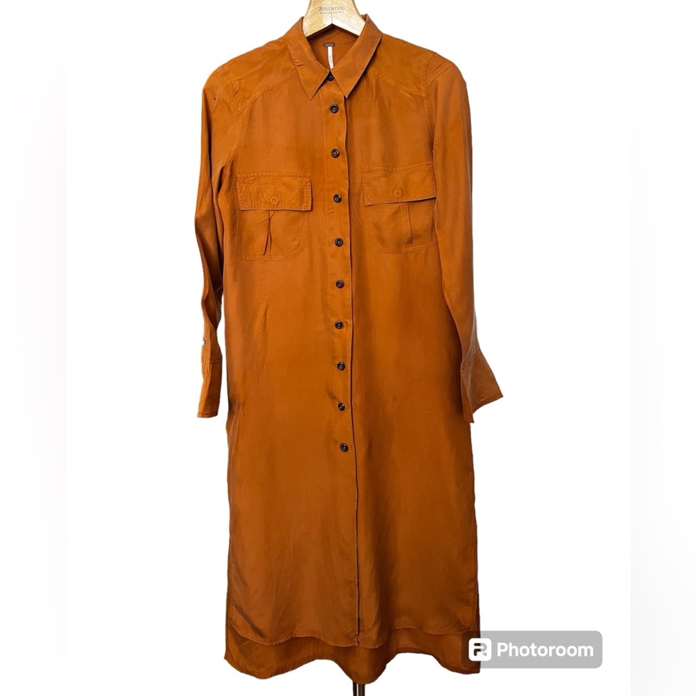 Free People button down shirt dress